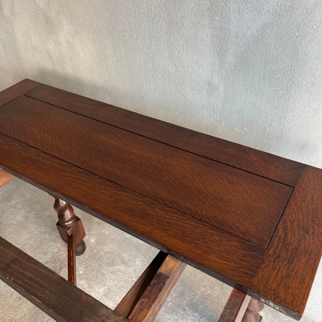 イギリス　オールドアンティーク家具 ドローリーフテーブル 拡張テーブル　オーク