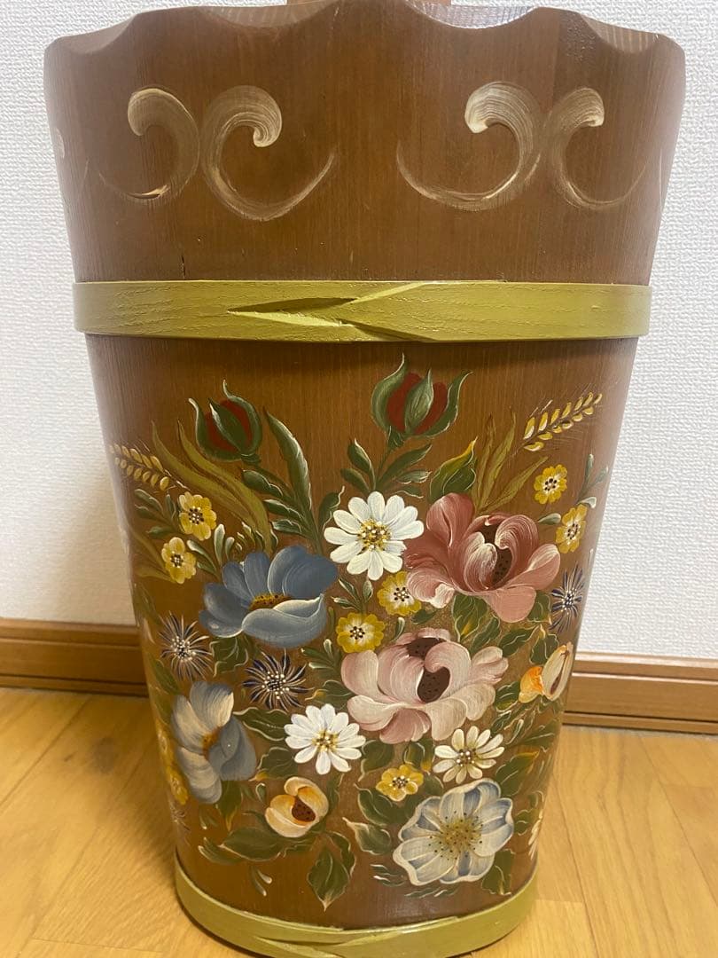 ★トールペイント作品　アンブレラスタンド(傘立て)