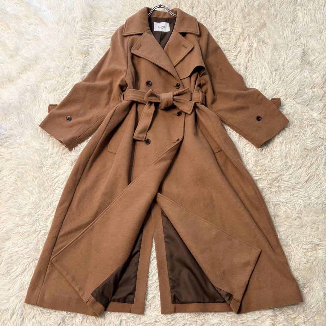 ✨極美品✨ スローブイエナ 23AW カシミヤ混ウールトレンチコート マキシ丈