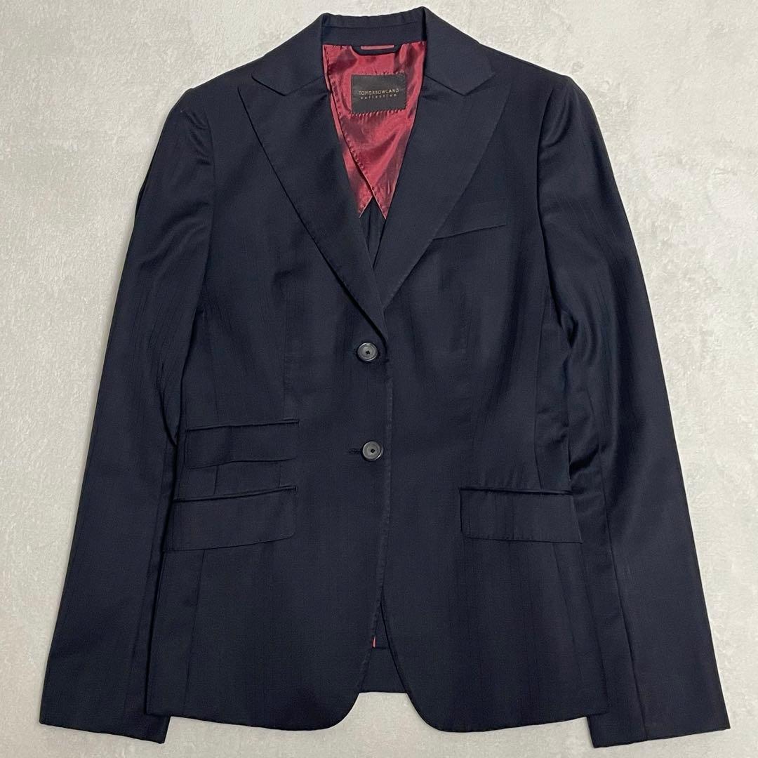 美品✨トゥモローランドコレクション REDA 黒ストライプ パンツスーツ