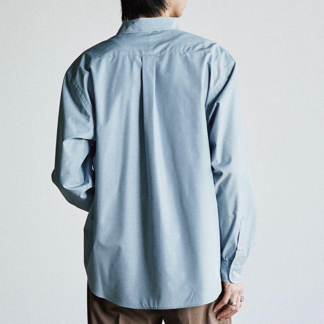 【新品・未使用】 MICRO SPAN BASIC SHIRT サックスブルーL