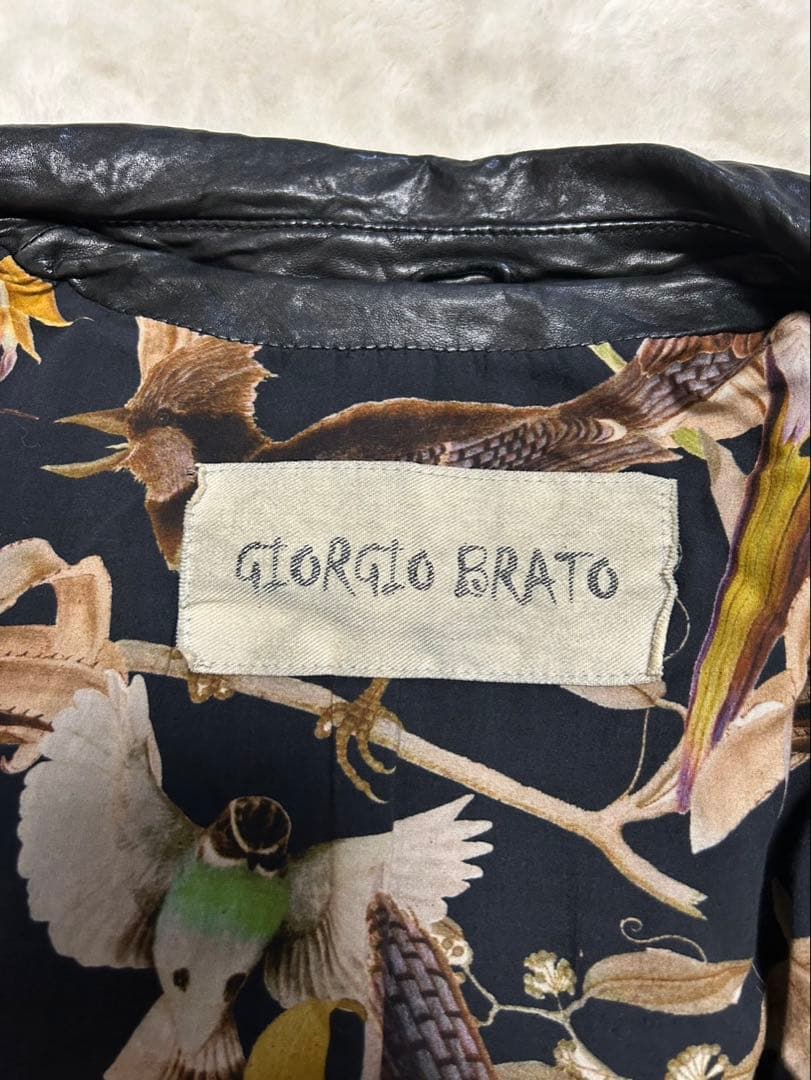 GIORGIO BRATO/レザージャケット/size40/黒/羊革
