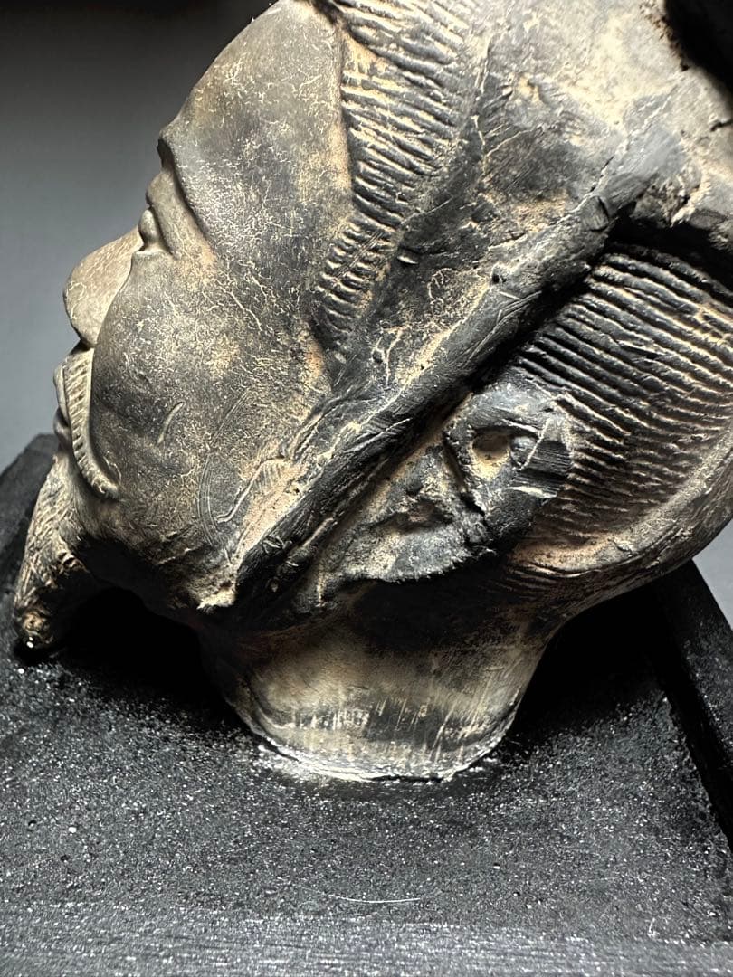 中国　古代　美術品　武官文官　俑　発掘品　頭部