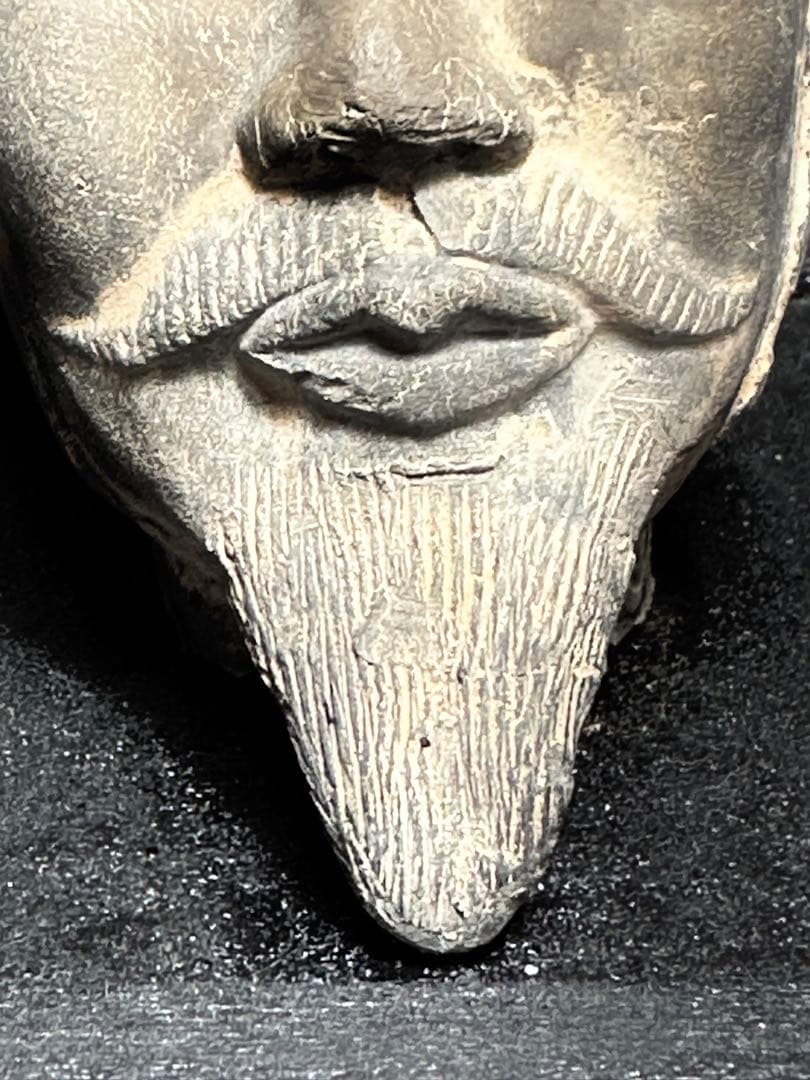 中国　古代　美術品　武官文官　俑　発掘品　頭部