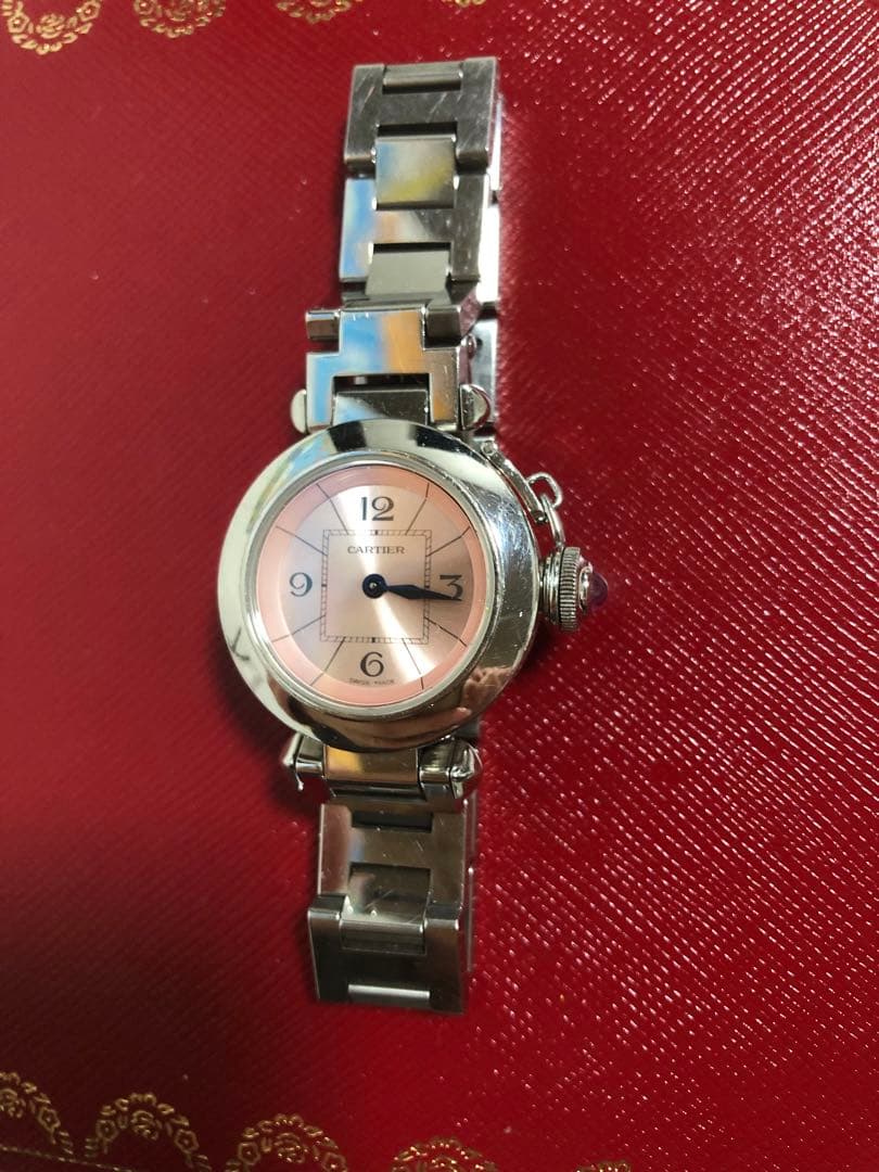 タイムセール！美品♡証明書、新品ベルト付き！カルティエ♡ミスパシャ♡ピンク