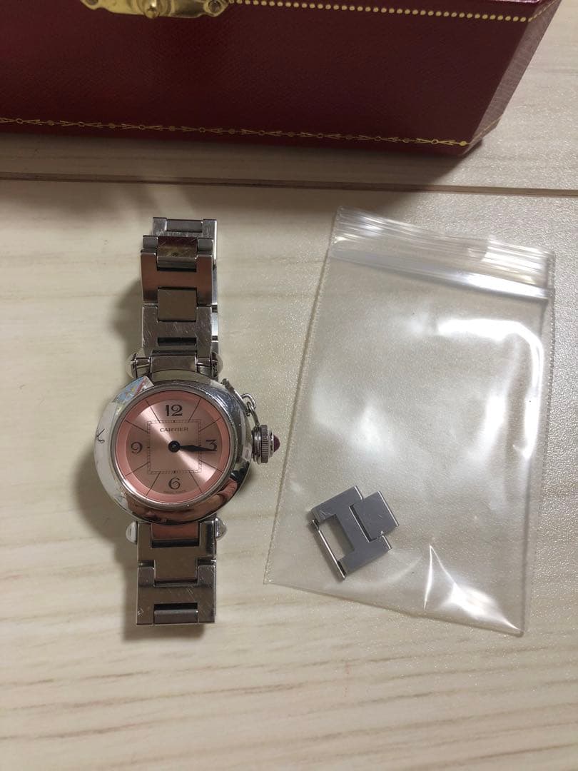 タイムセール！美品♡証明書、新品ベルト付き！カルティエ♡ミスパシャ♡ピンク