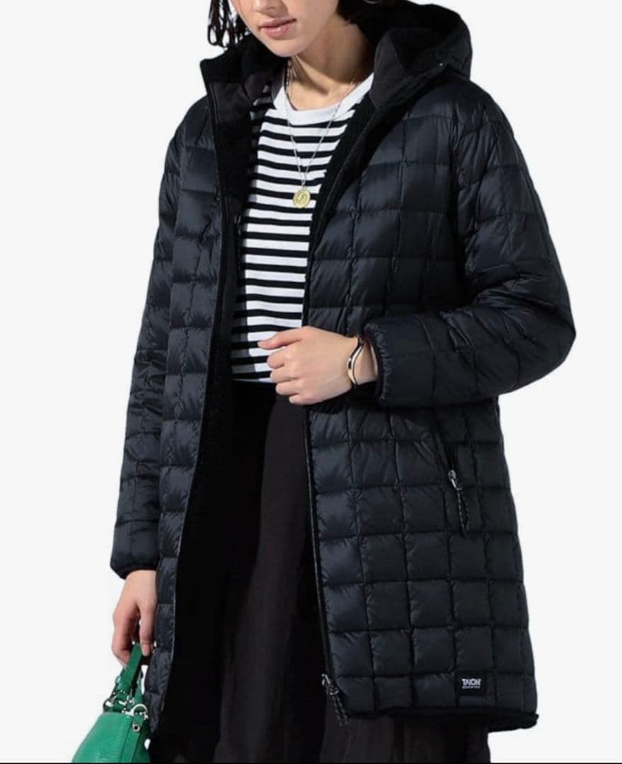 美品 ノーリーズ × タイオン 別注 ボア リバーシブル ダウンコート M