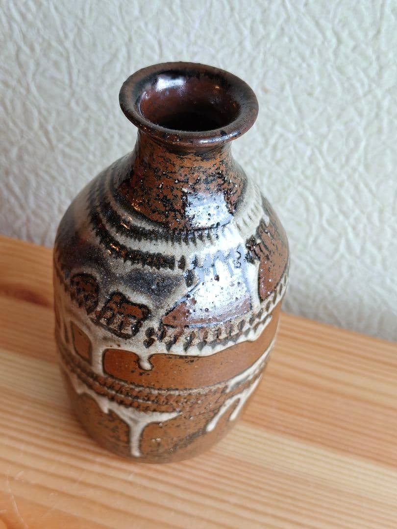 壺屋焼　徳利　やちむん　民藝　飛鉋