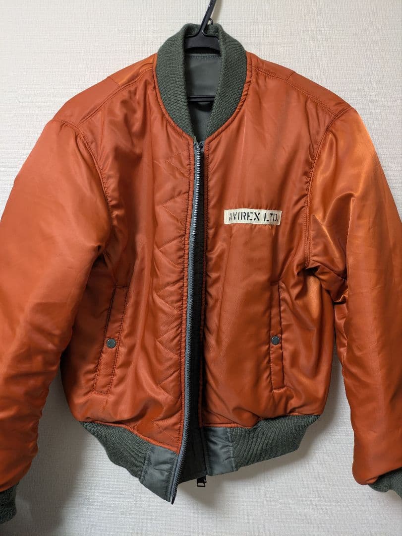 MA-1 フライトジャケット グレー オレンジ　リバーシブル