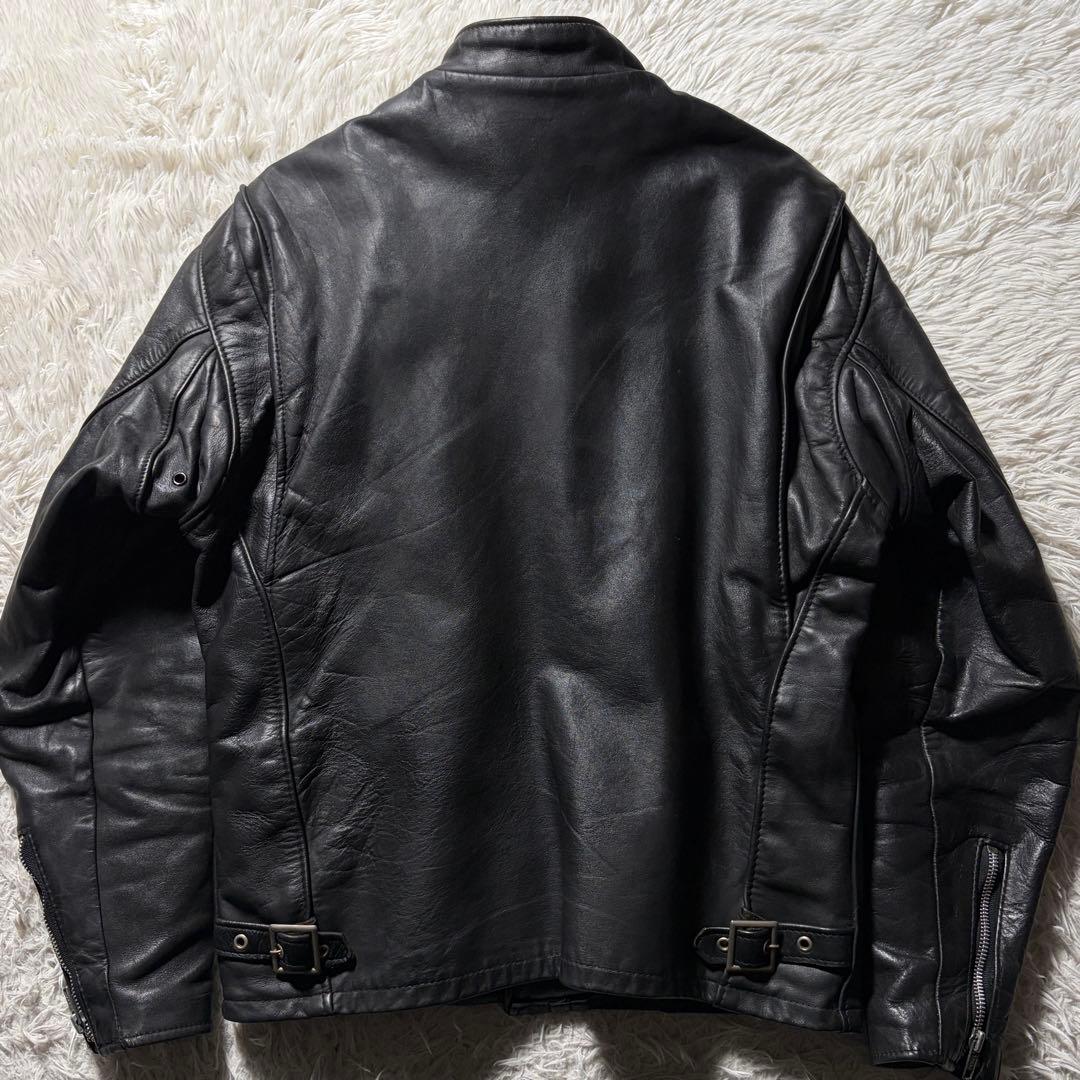 【米国製】schott ライダースジャケット 641 本革　ブラック 38