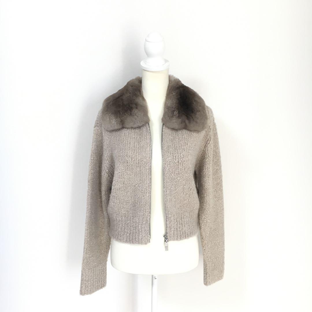 美品　定価45万円　FOXEY フォクシー　カシミヤ　ファー　カーディガン　40