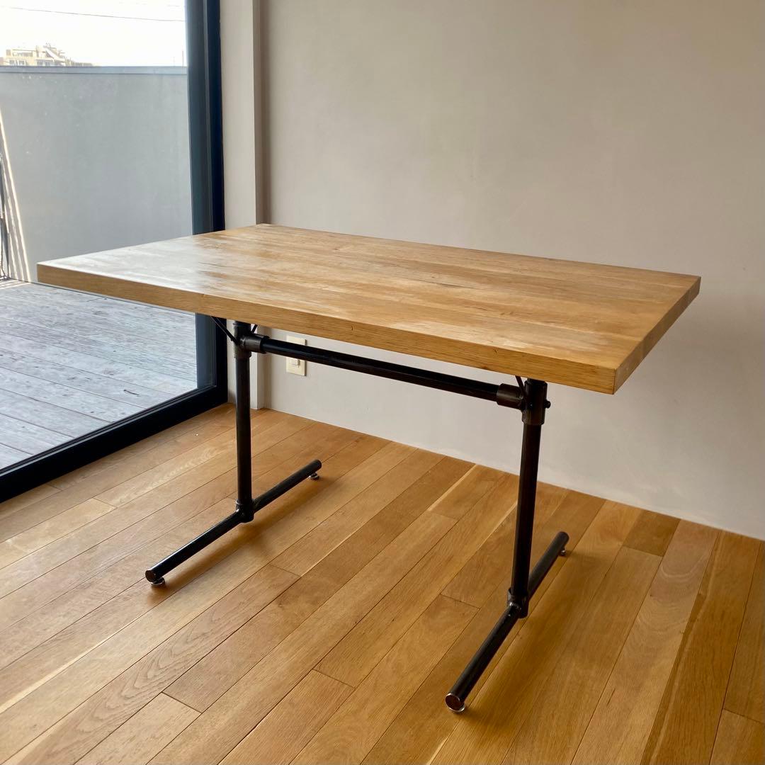 オーク無垢材　ダイニングテーブル　w110×d70×h65cm