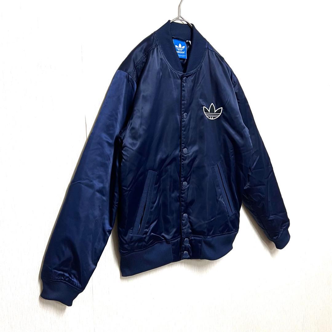 【超希少‼️】美品 adidas ボンバージャケット スカジャン M 紺 古着