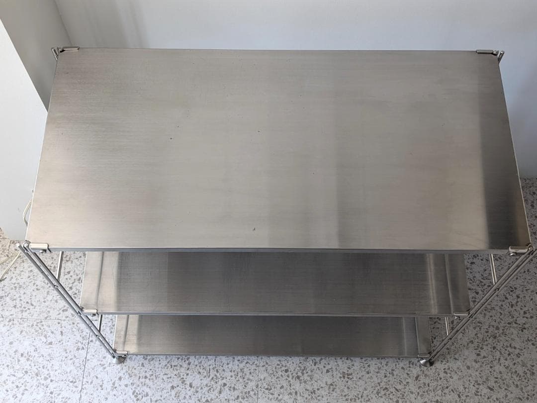USED MUJI 無印良品 ステンレス ユニットシェルフ 3段 幅86㌢