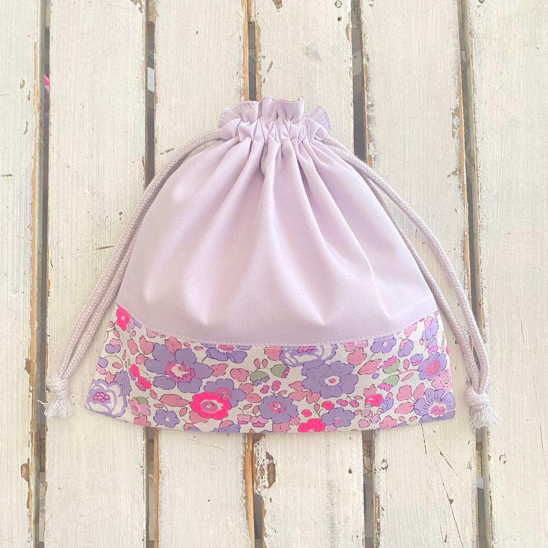 k⭐︎様⭐︎リバティプリント使用×さくらんぼワッペンレッスンバッグ他オーダー