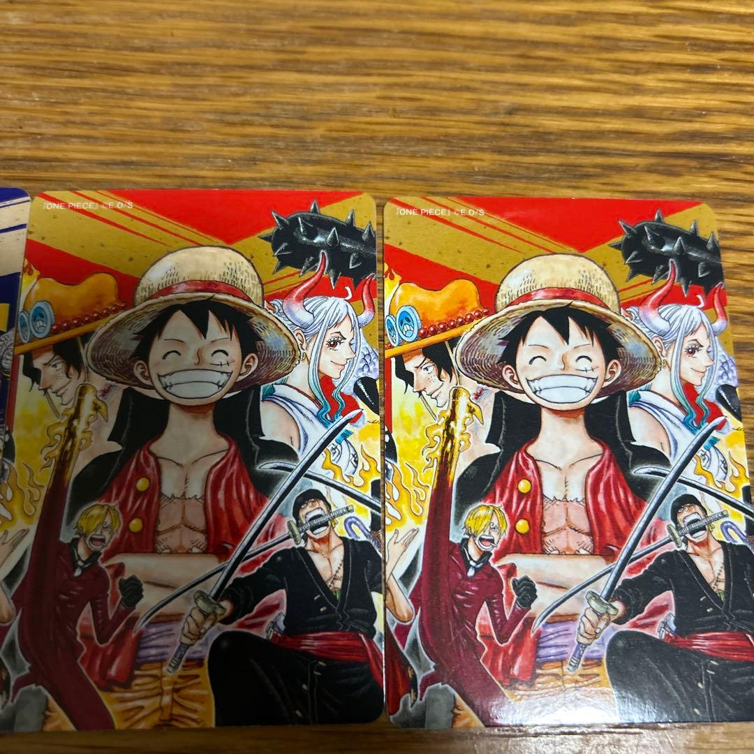 ワンピース限定ナツコミダブルステッカー尾田栄一郎サイン4枚セット