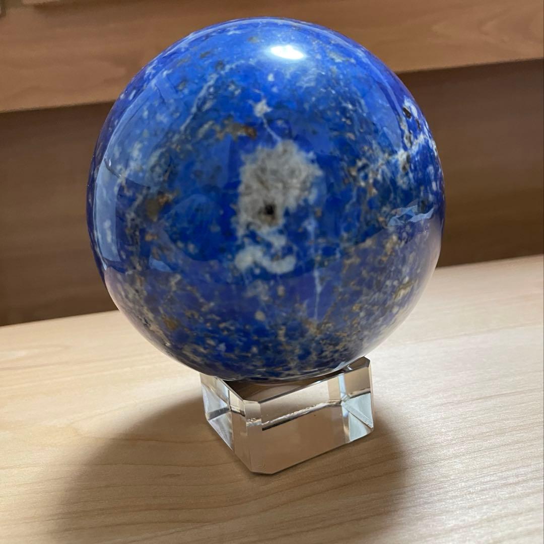 大きな大きなラピスラズリ 球体 置物 約9.5cm