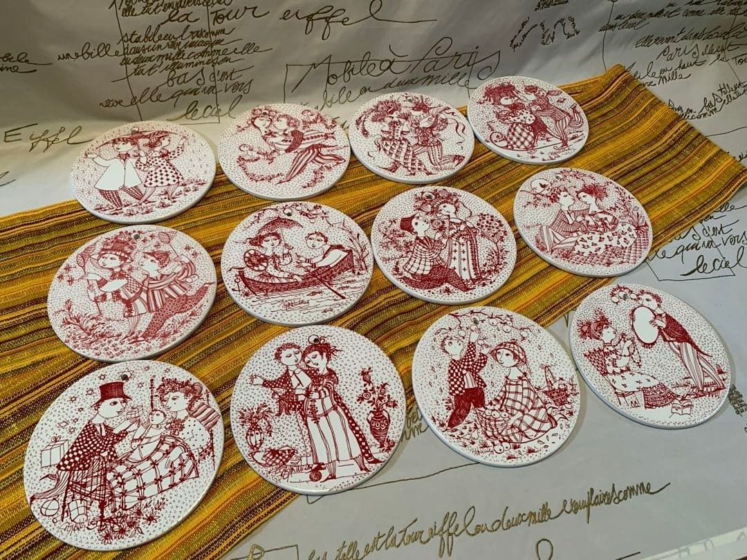 ビヨンヴィンブラッド　マンスリープレート・赤色のコンプリート12ヶ月全部！