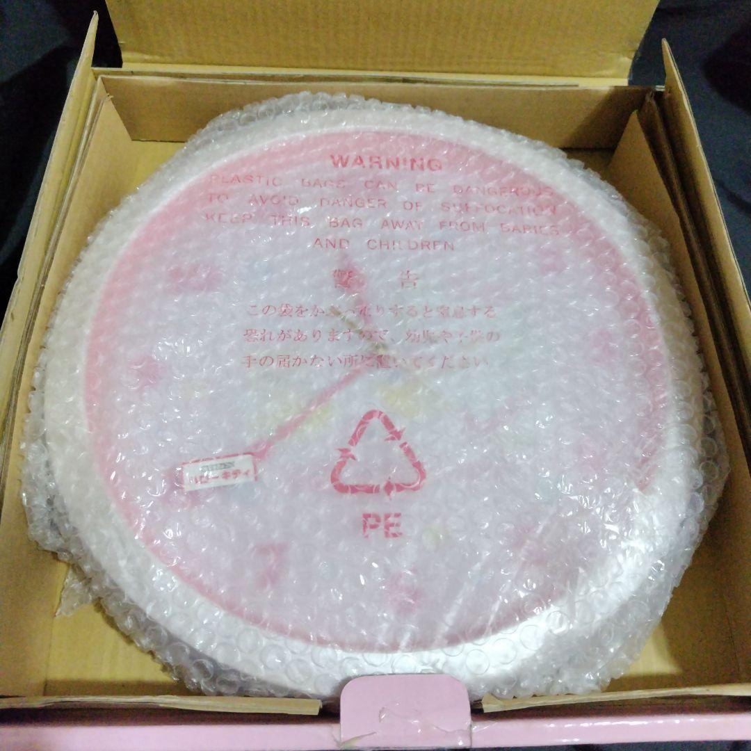 [新品]　当時物◆レア◆　ハローキティ　エンジェル　掛時計　ピンクパール色