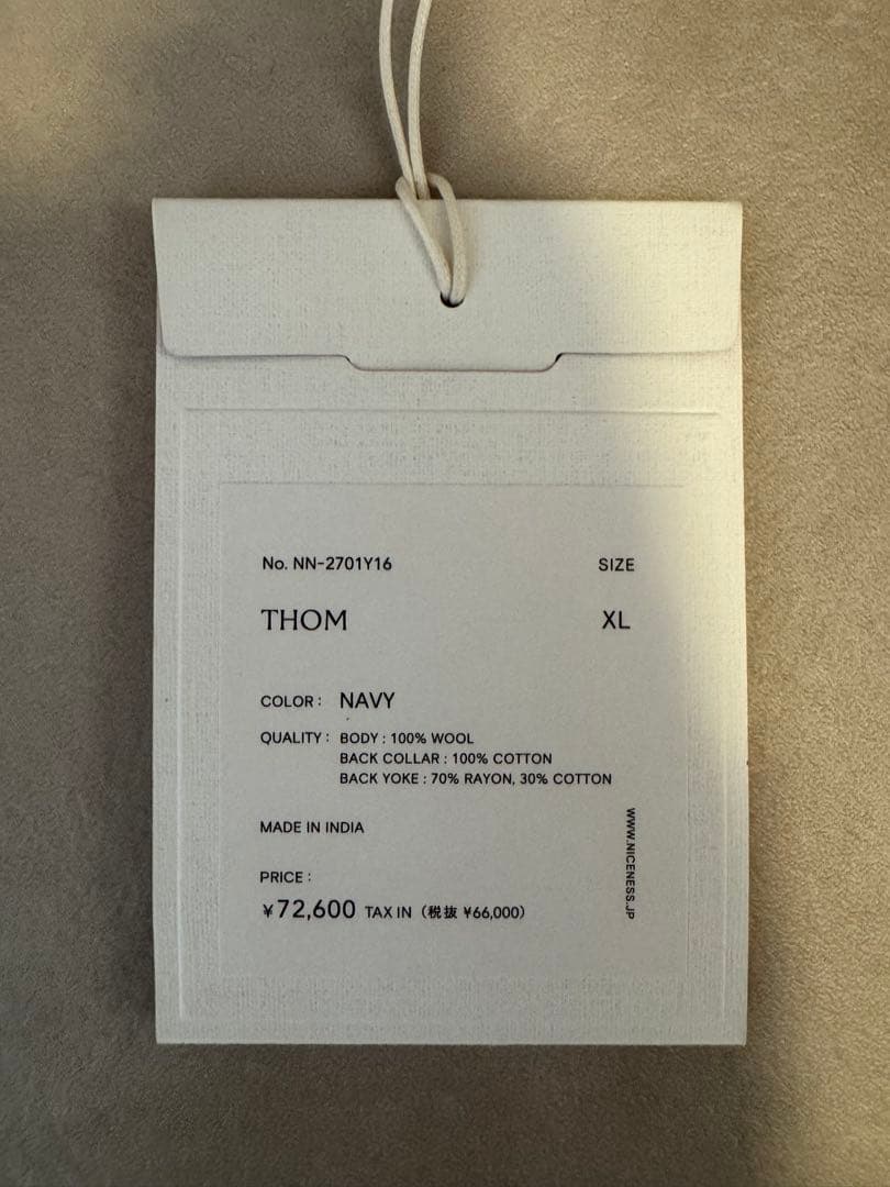 トップス niceness 25aw THOM
