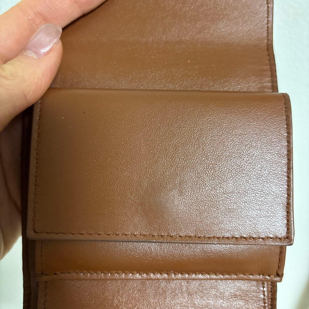 セリーヌ　折りたたみ　財布　キャメル