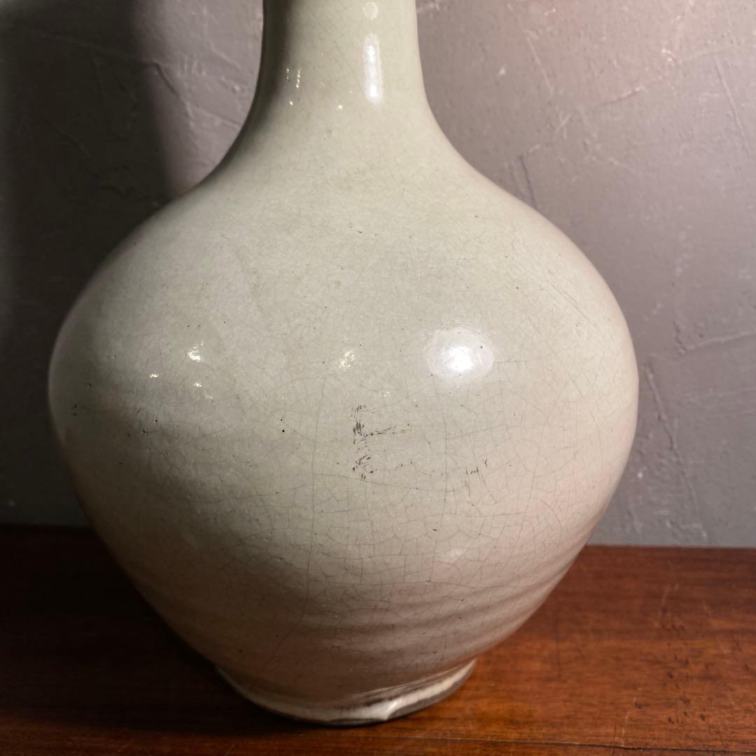 骨董品 白磁徳利 一輪挿し 朝鮮 古伊万里 釉薬 江戸 酒器 花器