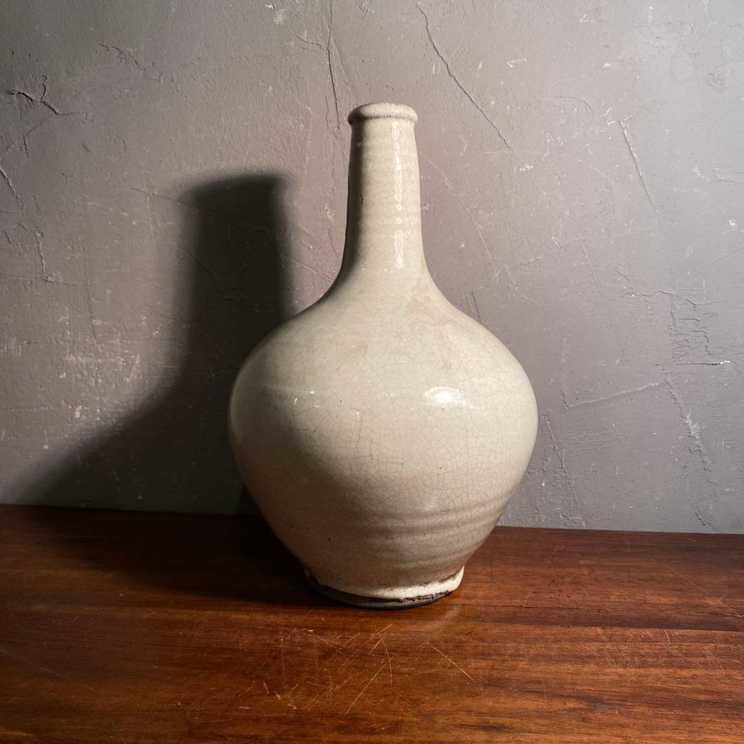 骨董品 白磁徳利 一輪挿し 朝鮮 古伊万里 釉薬 江戸 酒器 花器
