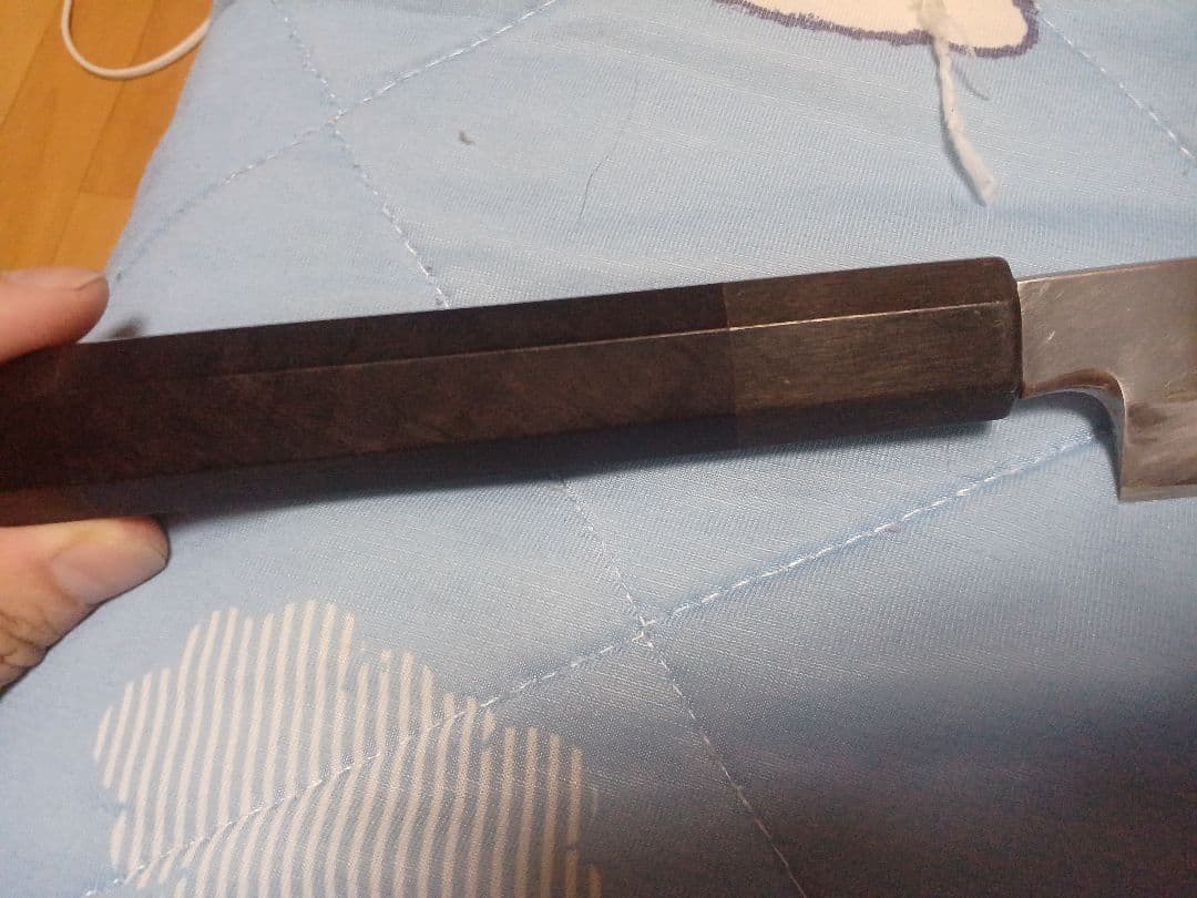 堺 孝行 白虎 白一鋼 切付柳刃包丁 和包丁 270mm 黒檀柄 鞘付き