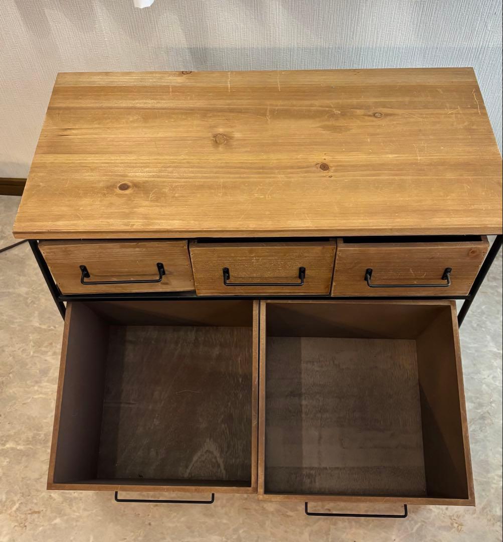 salut! アイアンウッド 5ドロワー マルチラック