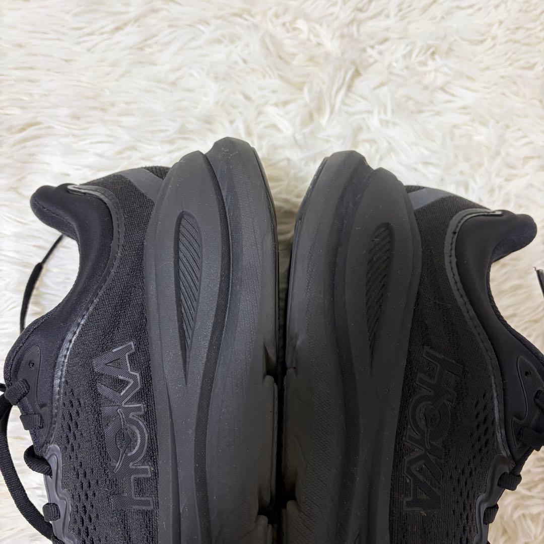 ホカオネオネ　HOKA BONDI9 ボンダイ9 スニーカー　厚底　25cm 黒