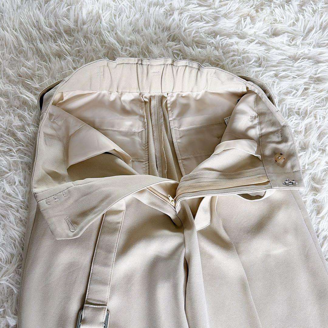 【グリーンレーベル】ダブルジャケット パンツ スーツセットアップ クリームカラー