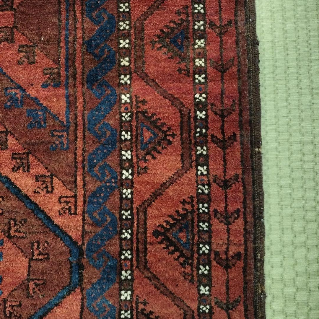 古い緞通　絨毯　敷物　絹　 再度お値下げいいたしました