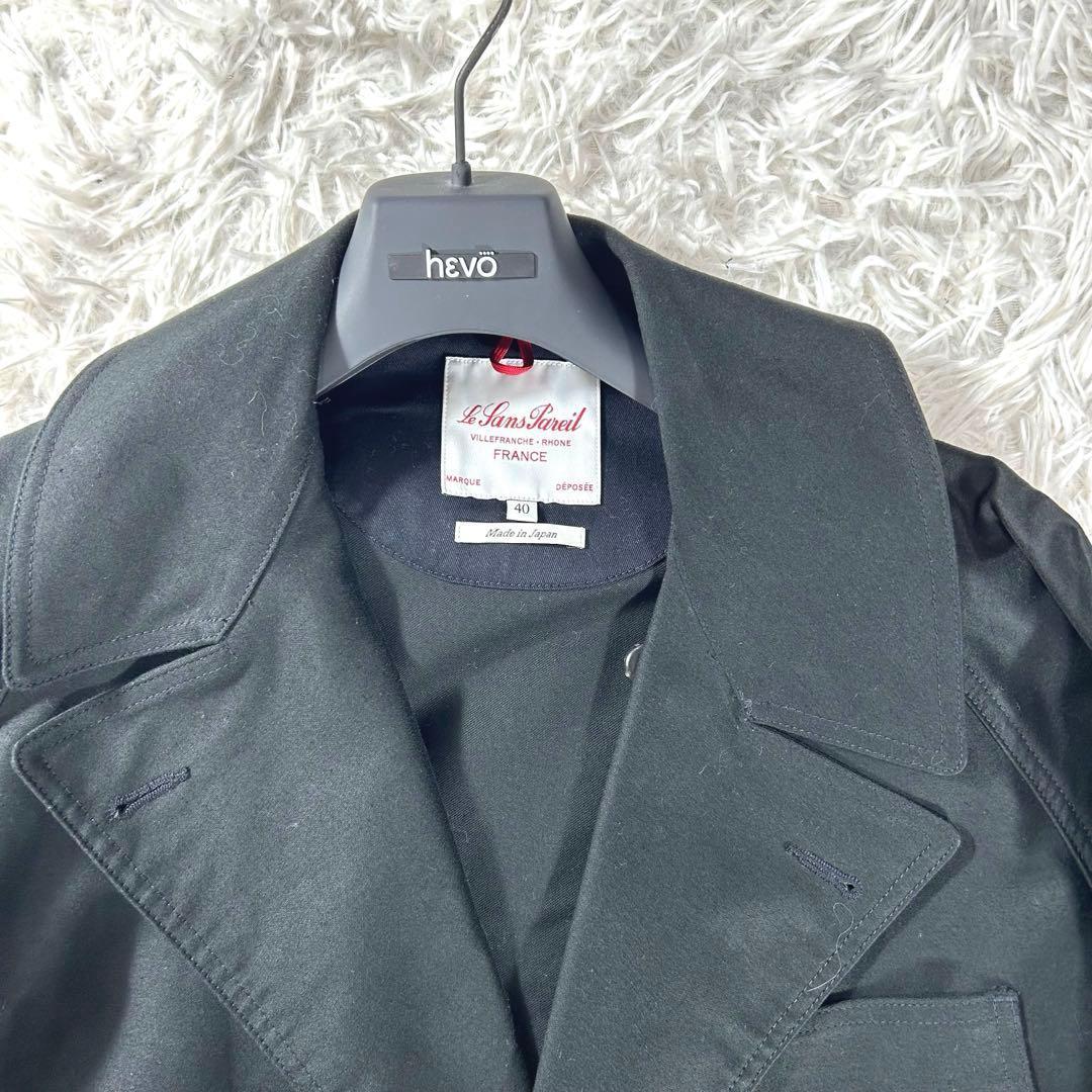 極美品✨ Le sans pareil タイロッケンコート　ブラック　40 綿
