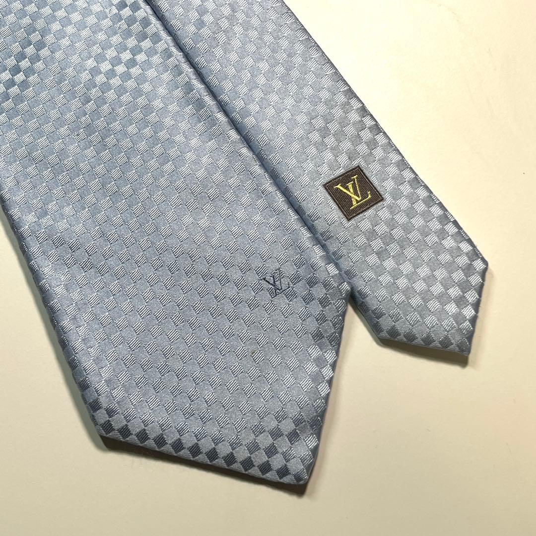 ✨美品✨LOUIS VUITTON ルイヴィトン　ネクタイ　マイクロダミエ　LV