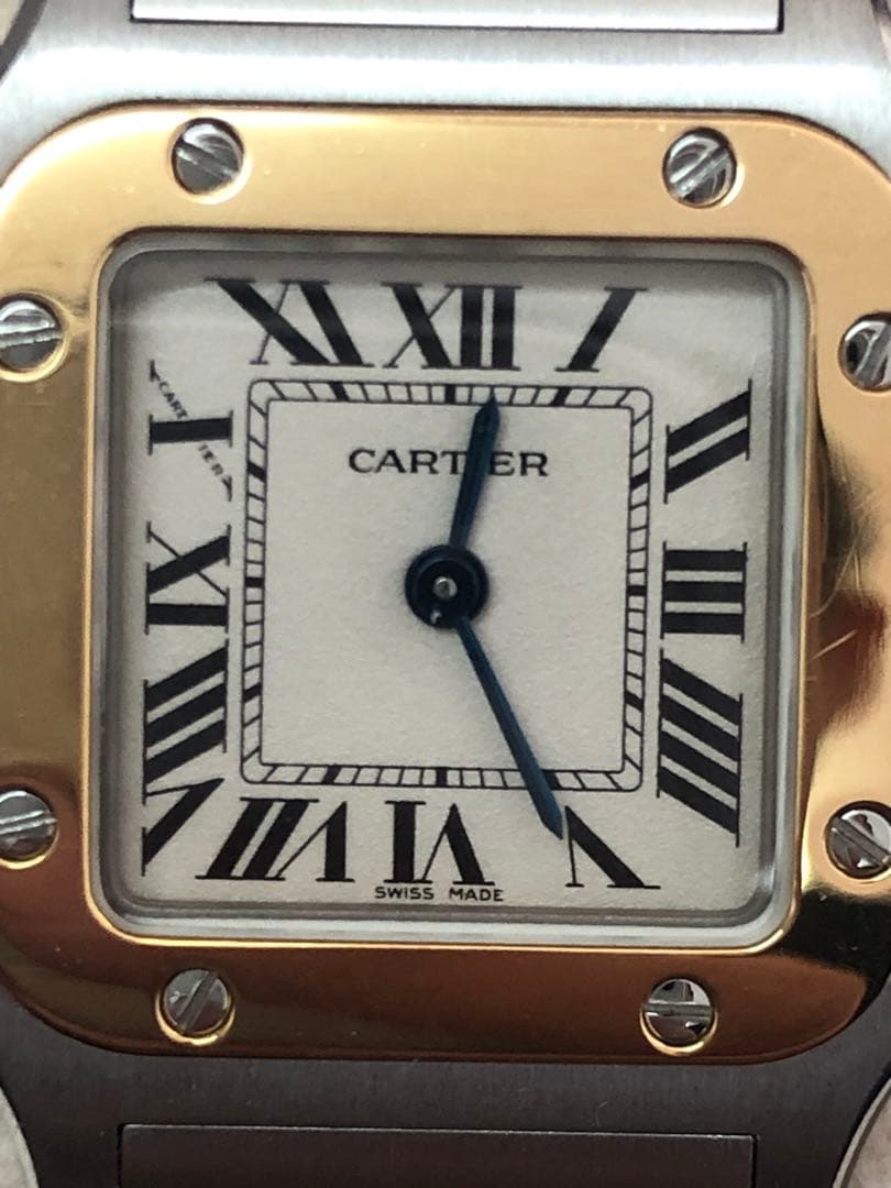 美品 カルティエ サントス ガルベ W20012C4 K18YG SS 腕時計
