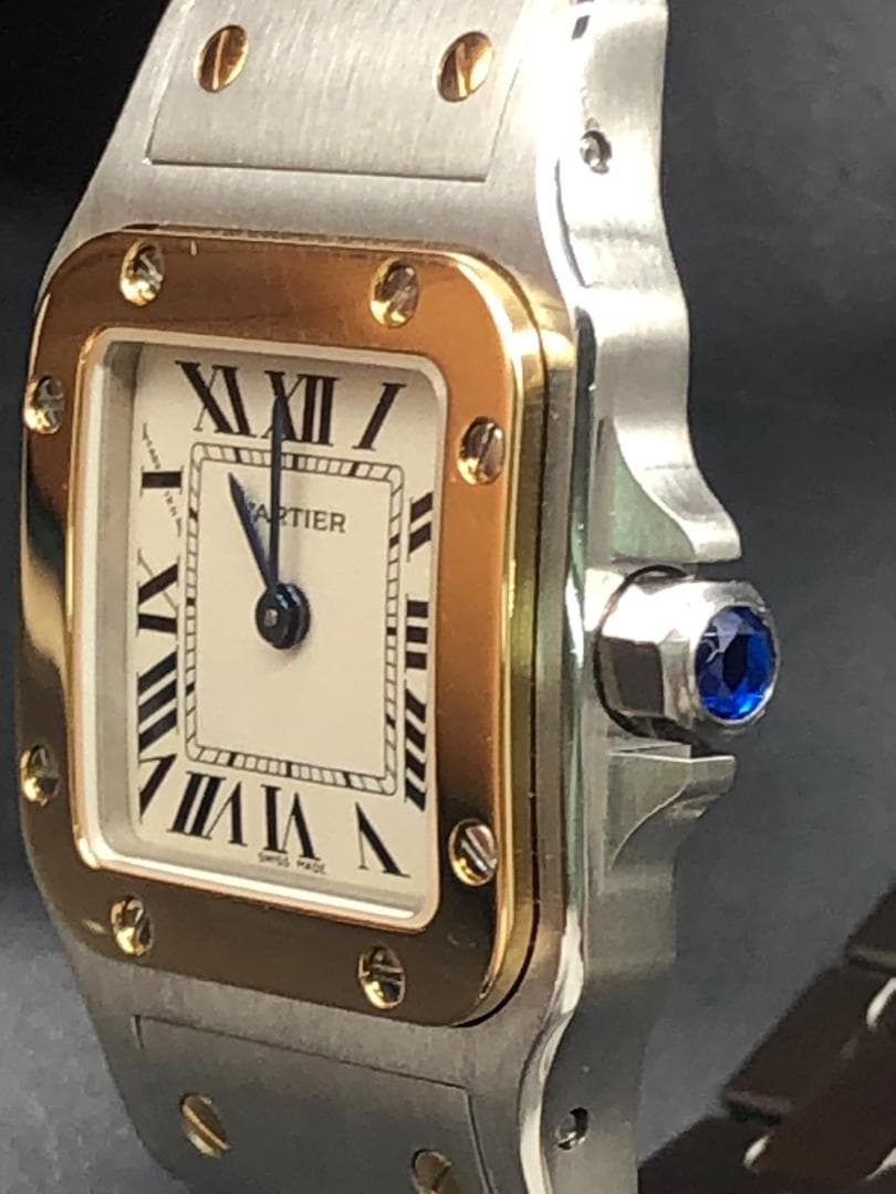 美品 カルティエ サントス ガルベ W20012C4 K18YG SS 腕時計