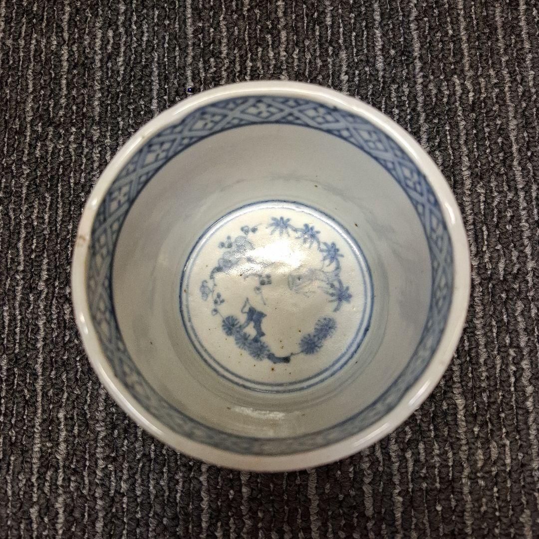 古伊万里染付け大振り蕎麦猪口