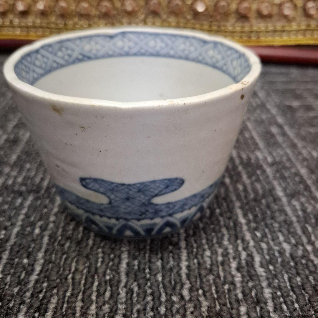 古伊万里染付け大振り蕎麦猪口