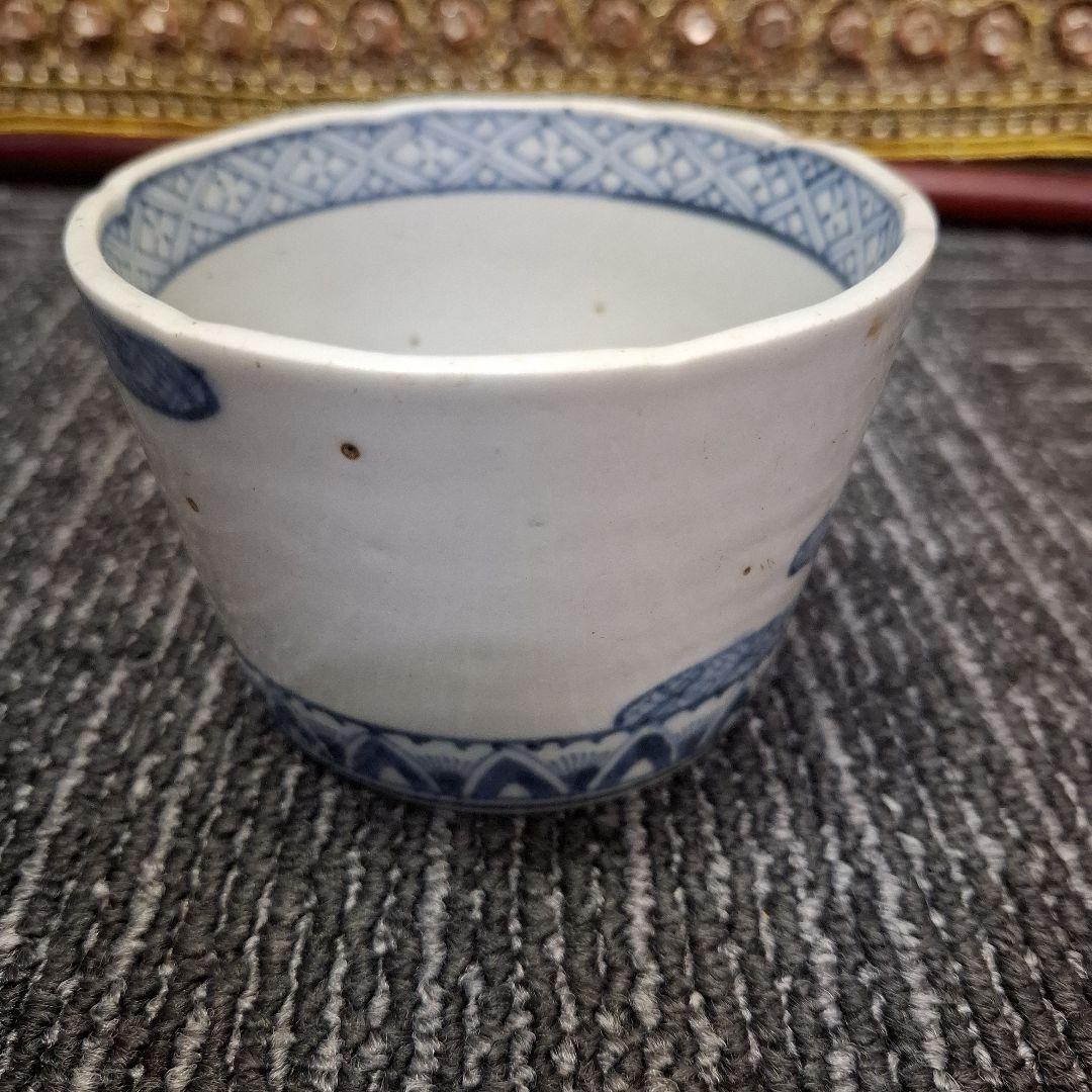 古伊万里染付け大振り蕎麦猪口