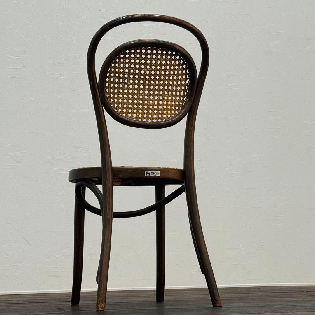 H19K67a マルニ木工 maruni ベントウッドチェア 籐編み ラタン張り