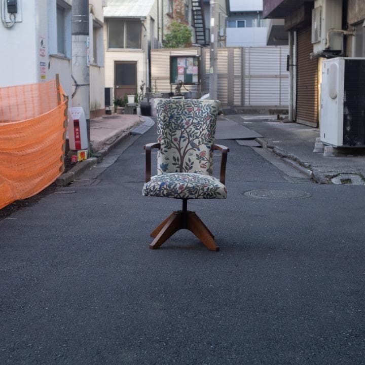 ヴィンテージ 回転チェア アームチェア アームソファ 1P ウィリアム・モリス