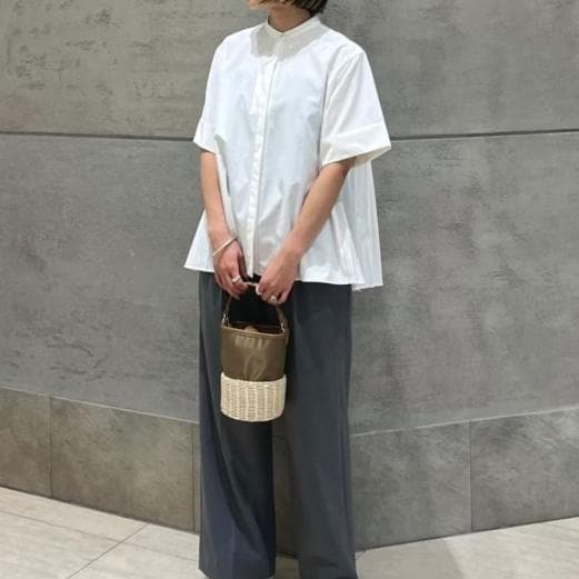 バックプリーツ 五分袖 ブラウス　size38　UNITED ARROWS