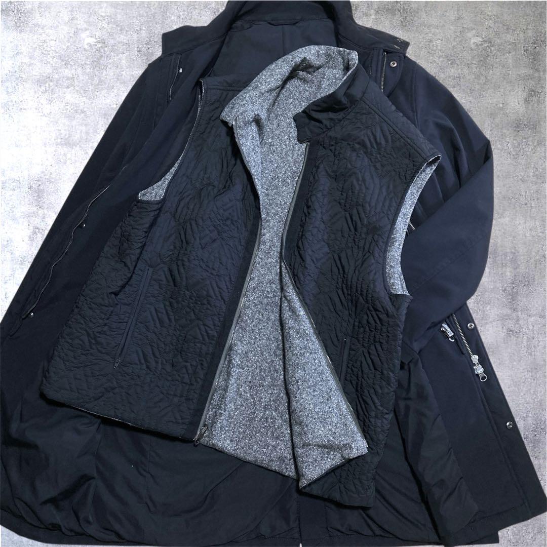 上美品 dunhill ダンヒル ビジネスコート 中綿コート