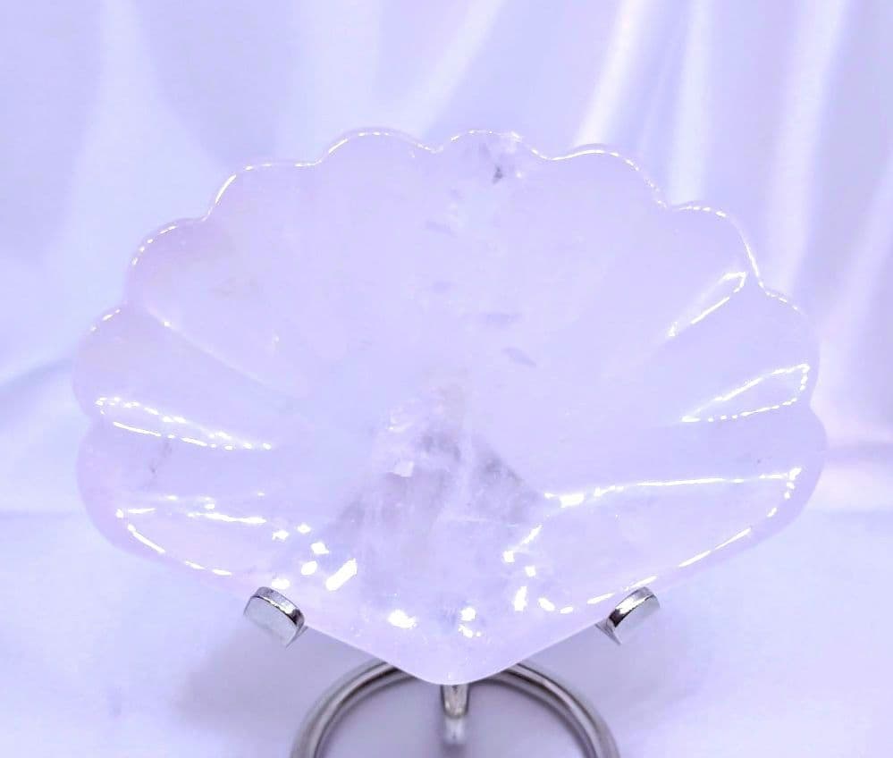 ローズクォーツ　お皿　器　マダガスカル産　浄化　貝 ②　紅水晶　合言葉割引