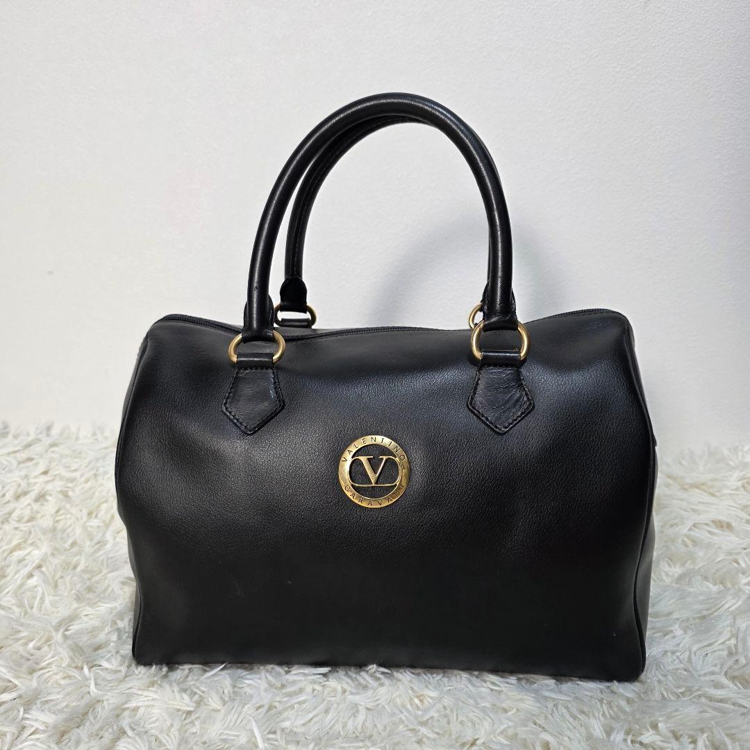 VALENTINO GARAVANI ミニボストンバッグ レザー ブラック