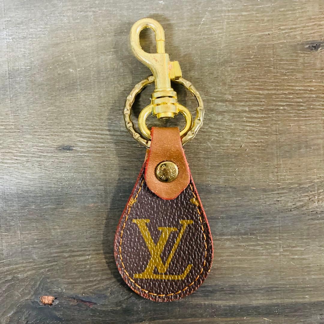 ルイヴィトン LV モノグラム レザー キーホルダー チャーム ビンテージ