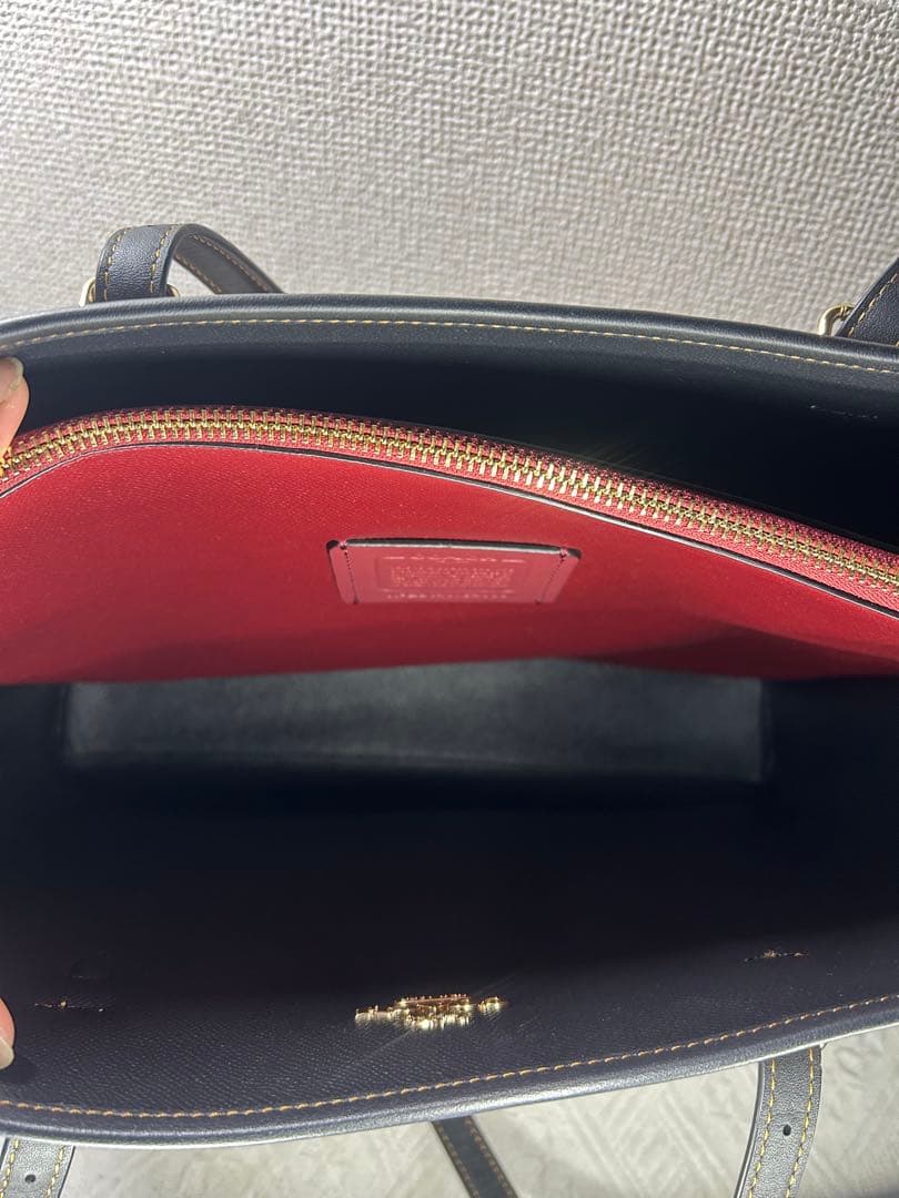 美品　値下げ中公式サイト売り切れ　美品 コーチ ストライプトートバッグ