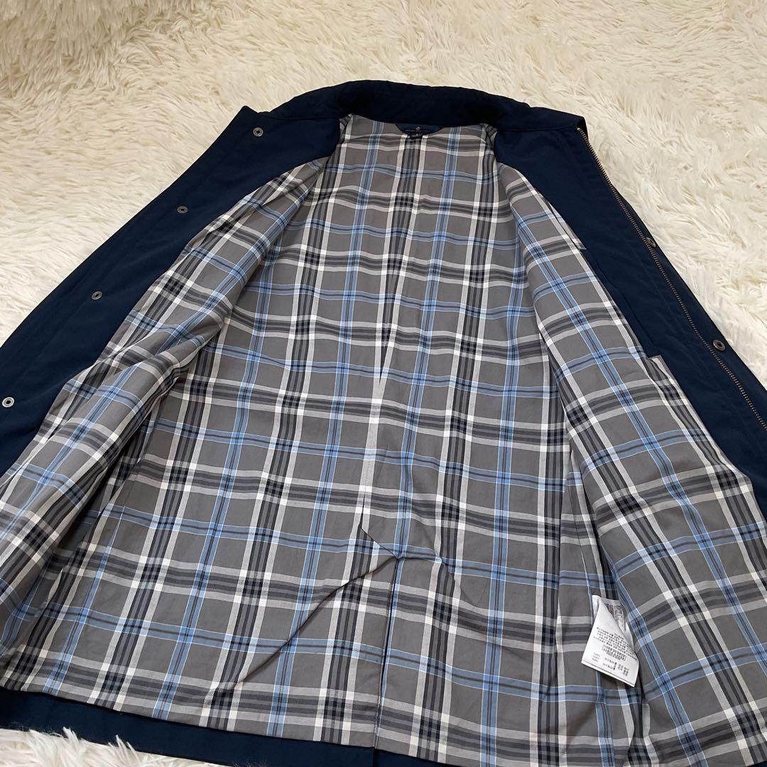 美品♪ブルックスブラザーズ コート ジャケット ネイビー Mサイズ　裏地チェック