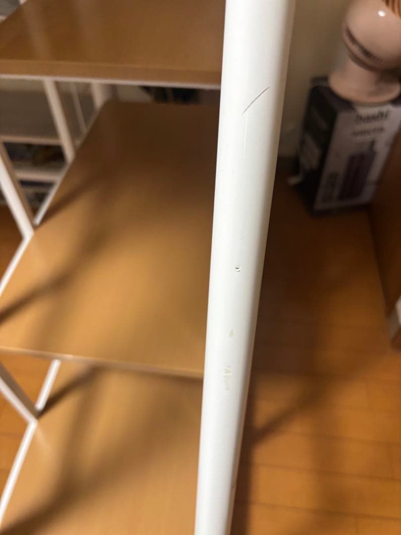 訳あり。ホワイト ロフトベッド階段　シングル