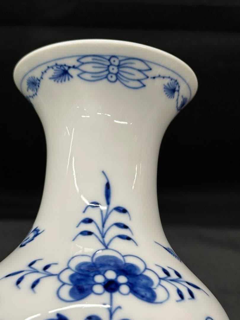 【USED美品】meissen マイセン　ブルーオニオン　花瓶　ベース